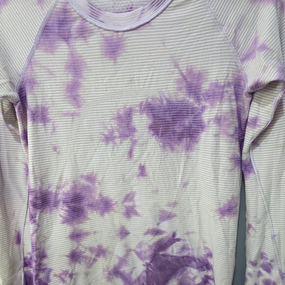 Lululemon Tie Dye Long Sleeve Shirt Women’s 6 Purple White - Picture 9 of 12